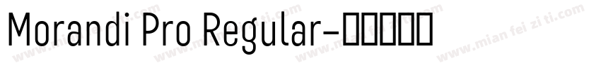 Morandi Pro Regular字体转换